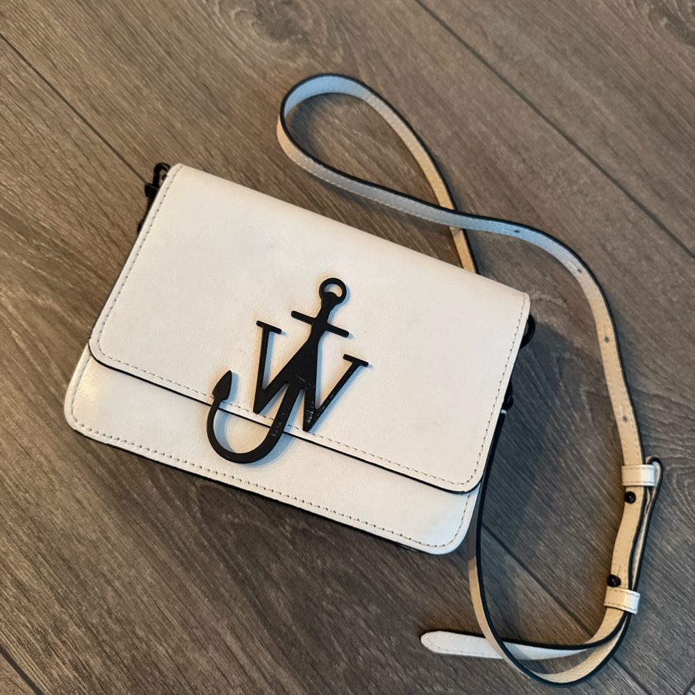 JW ANDERSON Cream Crossbody Bag with Black Logo